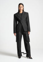 danielle-tailored-pleated-cargo-trousers-black