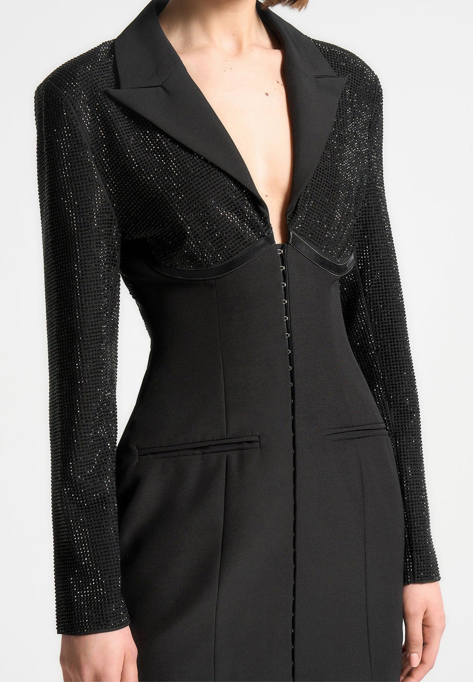 embellished-corset-blazer-dress-black
