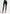 Ribbed Sheer Leggings with Tie - Black