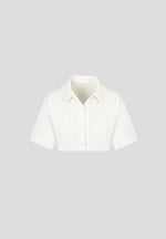 M⁠ona - Pleated Cropped Shirt - Off White