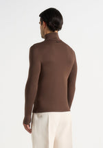 TS006 - Long Sleeve Roll Neck Top - Brown