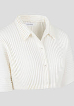 M⁠ona - Pleated Cropped Shirt - Off White