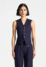 gabardine-cinch-waistcoat-indigo