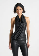 leather-draped-halterneck-top-black