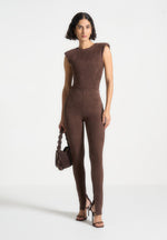 wide-shoulder-suede-bodysuit-brown