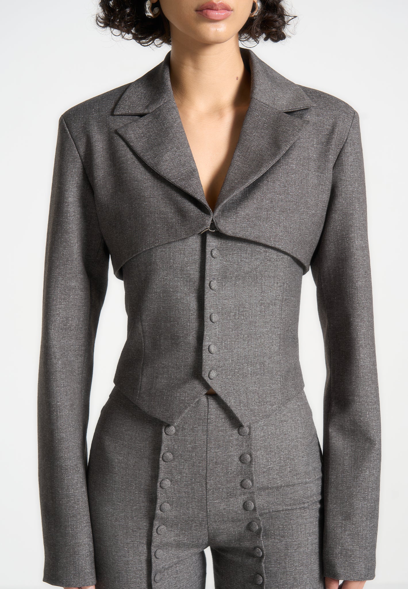 lise-cropped-tailored-blazer-and-button-detail-bandeau-dark-grey