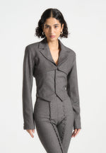lise-cropped-tailored-blazer-and-button-detail-bandeau-dark-grey