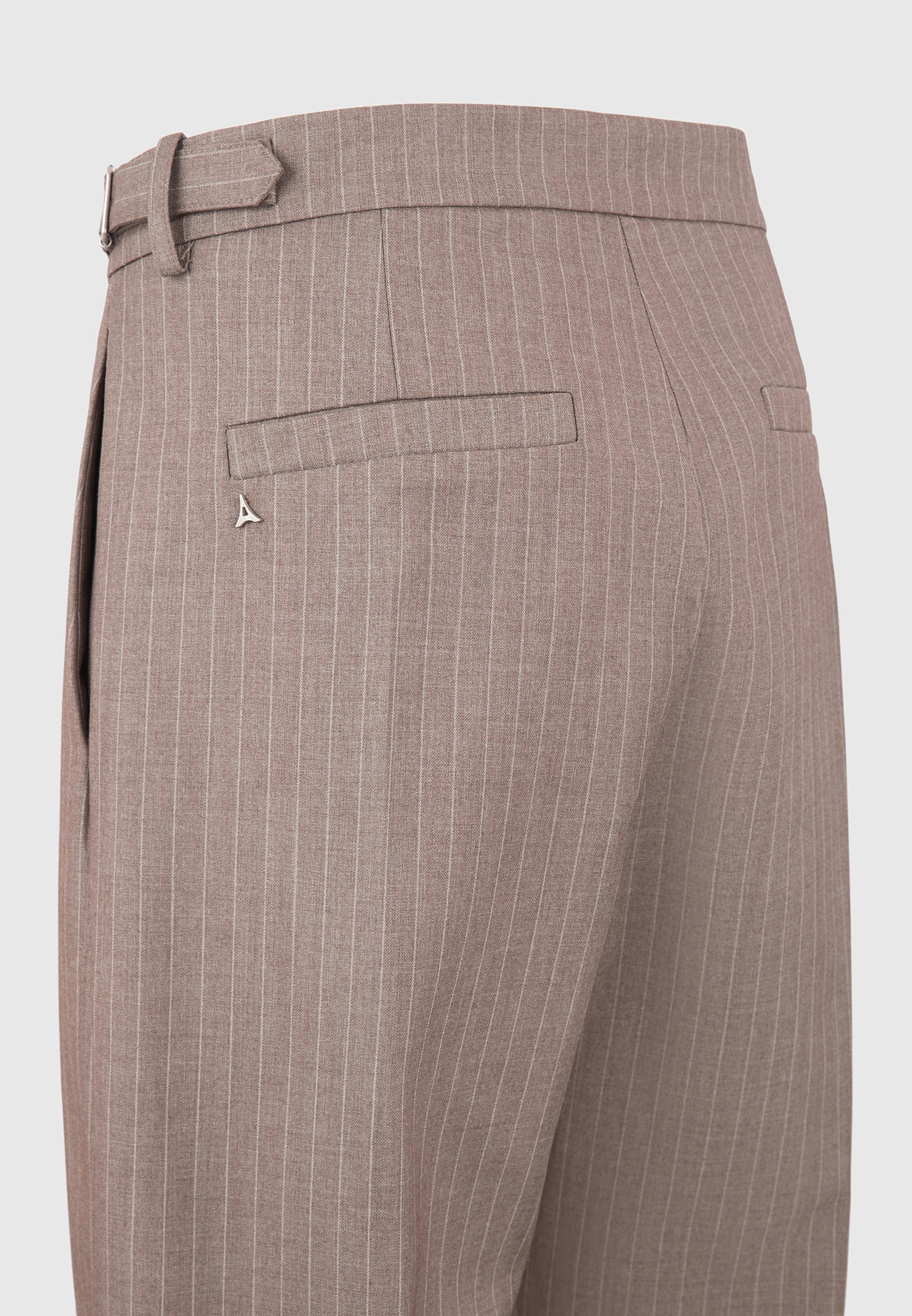 Joseph - Regular Fit Pinstripe Tailored Pants - Taupe