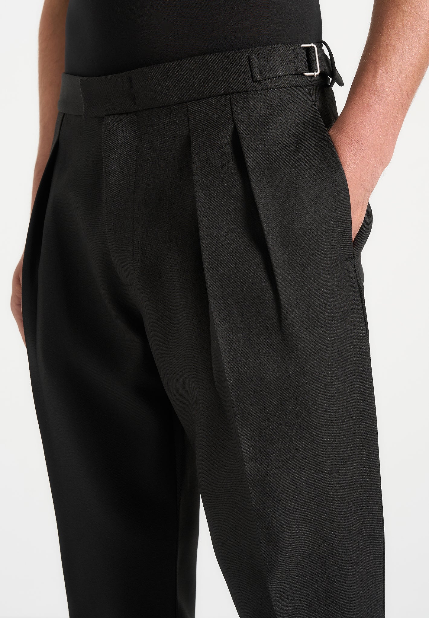 Hubert - Slim Fit Tailored Pants - Black