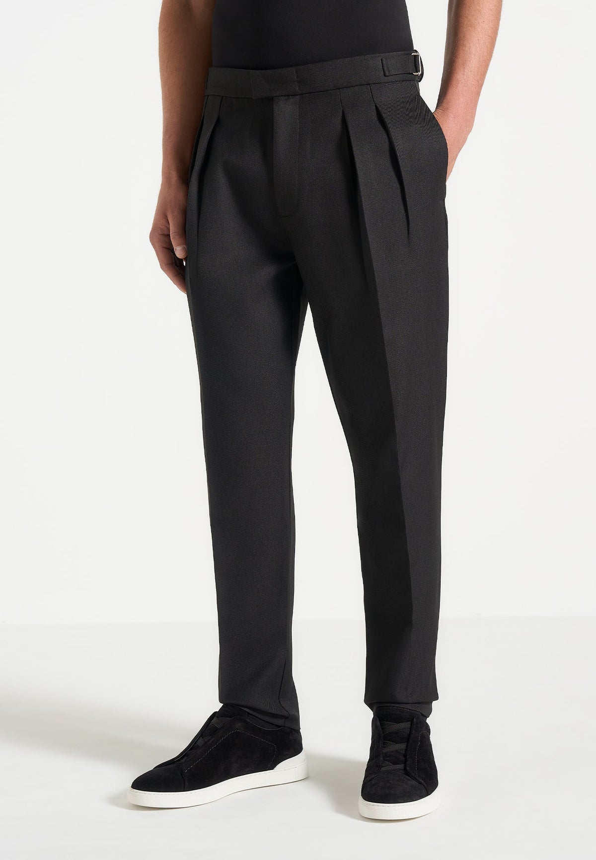 Hubert - Slim Fit Tailored Pants - Black