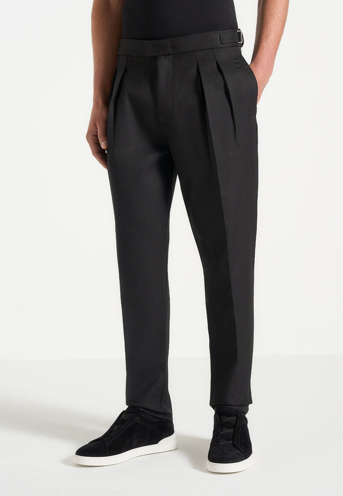 Hubert - Slim Fit Tailored Pants - Black
