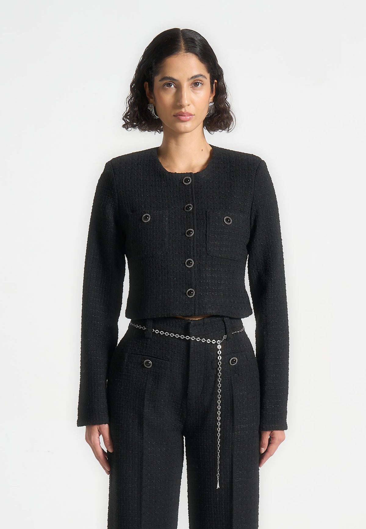 celine-cropped-tweed-jacket-with-pearls-black