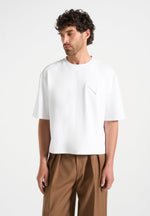 Leon - Boxy Cropped T-Shirt - White