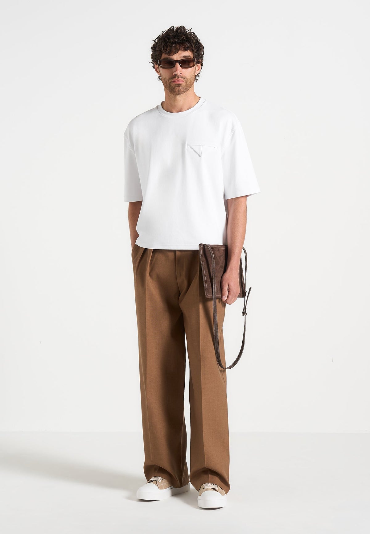 Leon - Boxy Cropped T-Shirt - White