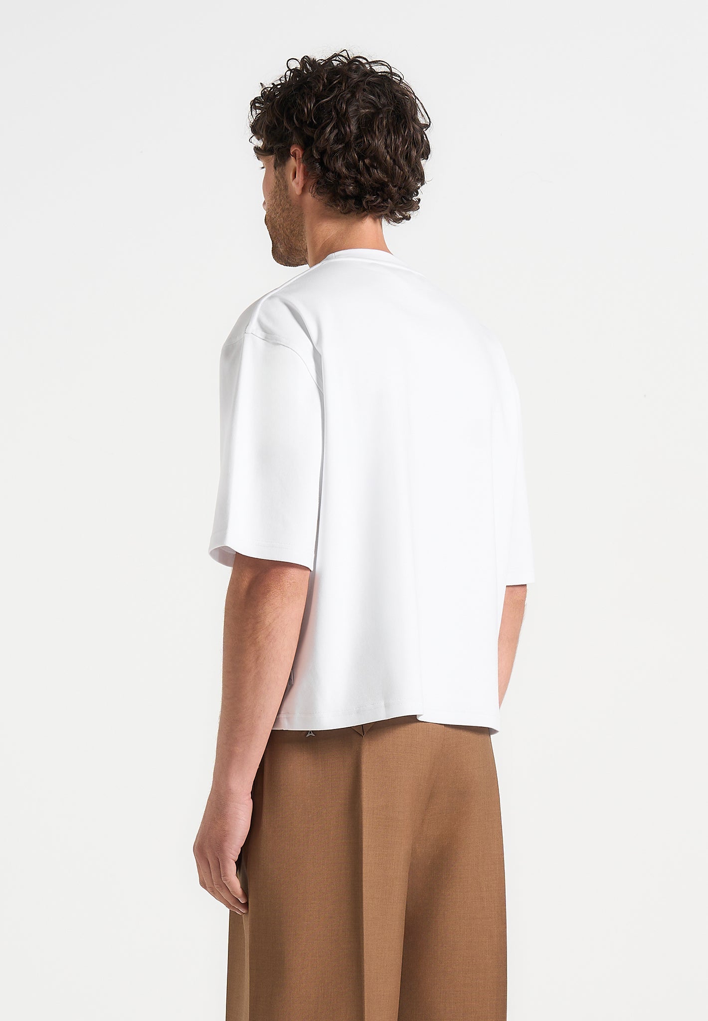 Leon - Boxy Cropped T-Shirt - White