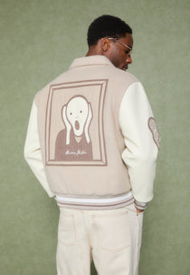 Le Galerie - Wool-Blend Varsity Jacket - Beige