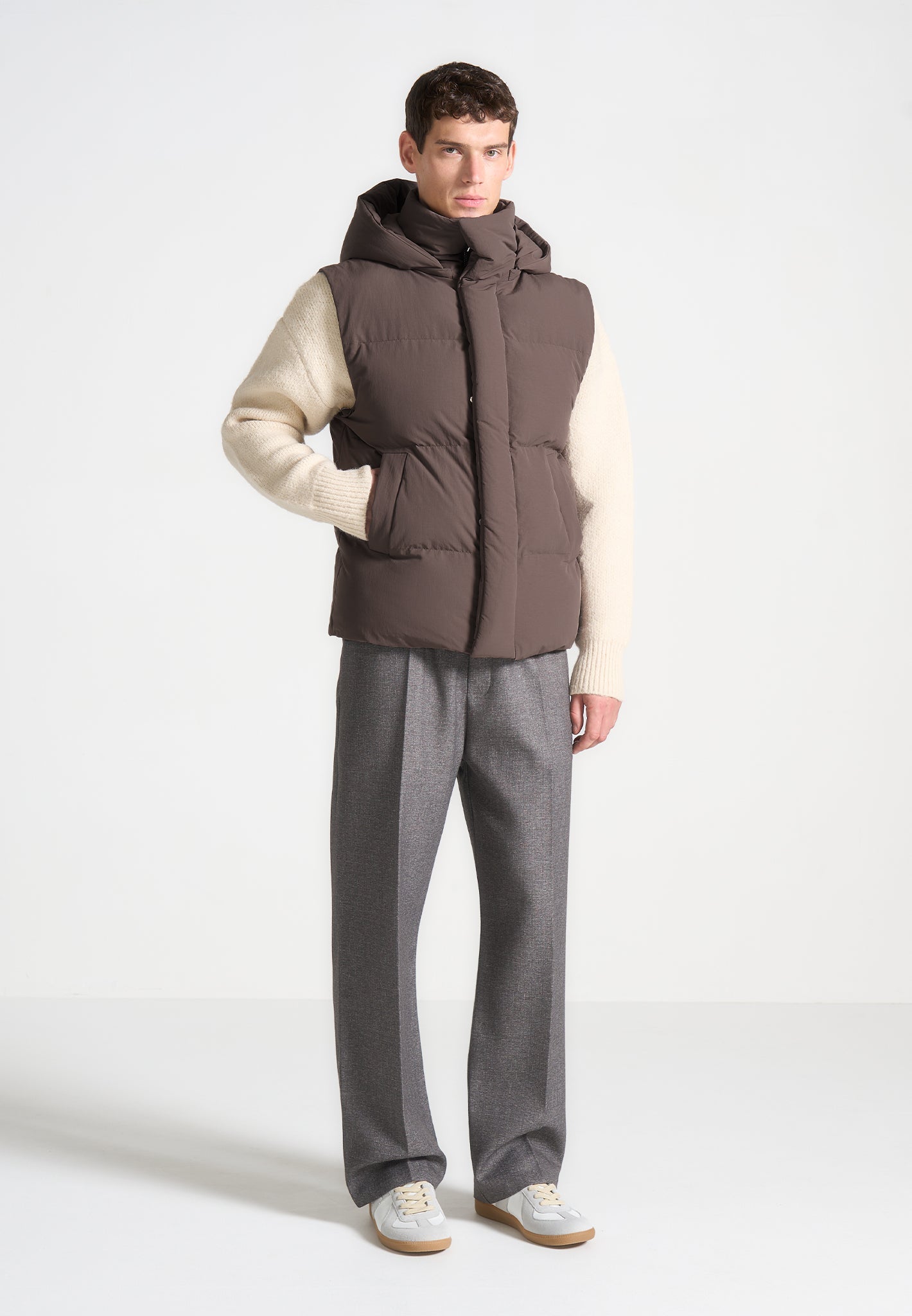 2-in-1 Puffer Jacket & Gilet - Mauve