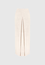 R⁠egine - Linen A-Line Maxi Skirt - Natural