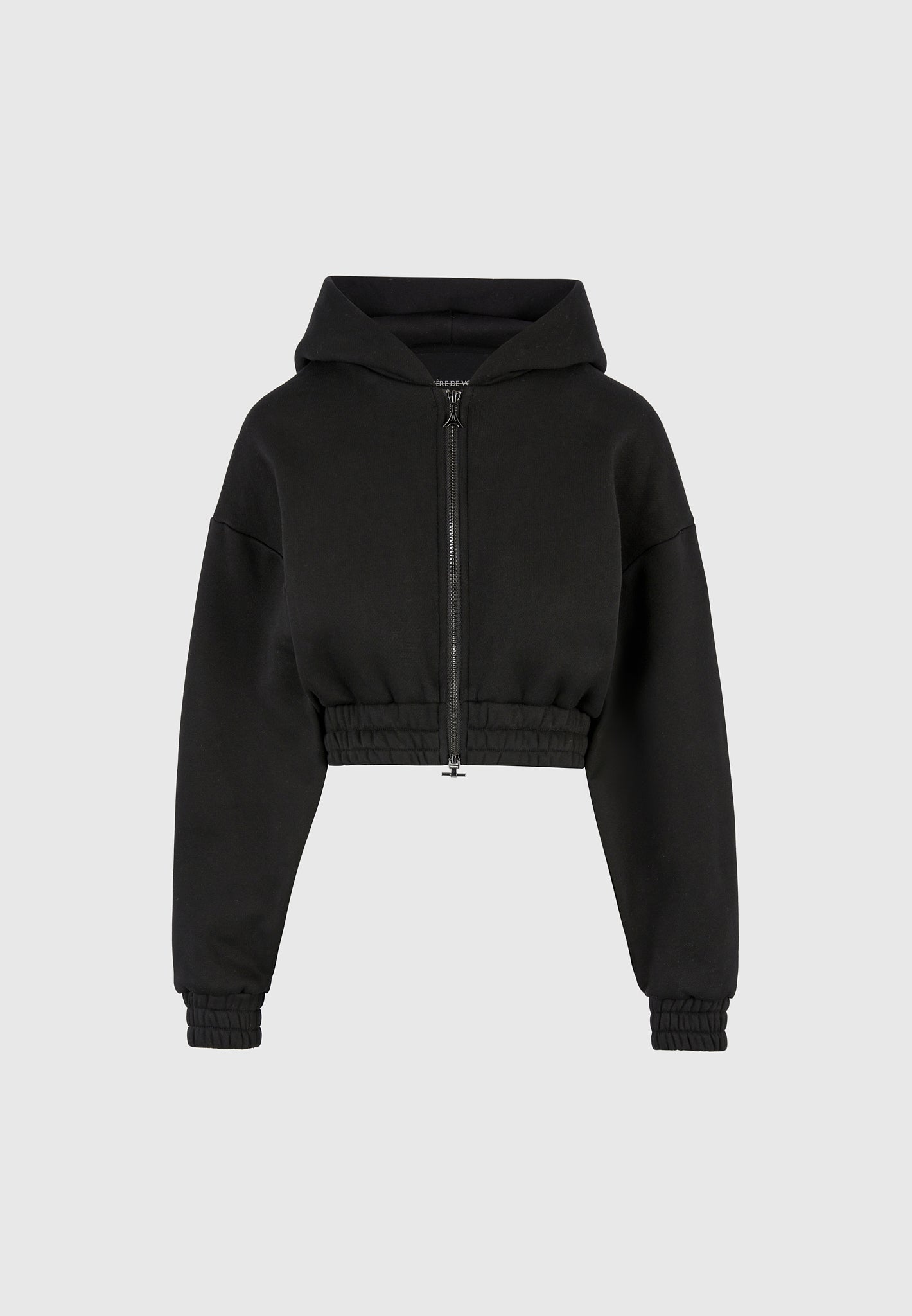 Josiane - Relaxed Zip Through Hoodie - Black