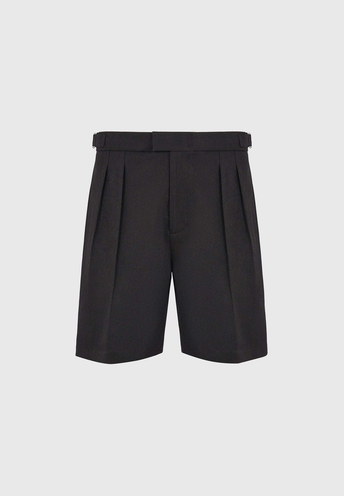 twin-pleat-tailored-shorts-black