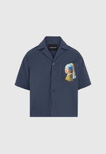 Stephane - "A Girl With A Pearl Earring" Boxy Shirt - Indigo