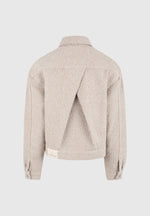 Damien - Boucle Jacket with Back Pleat - Beige