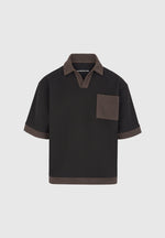 boxy-polo-shirt-with-crochet-detail-black