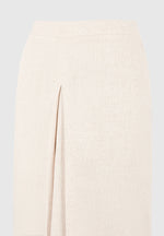 R⁠egine - Linen A-Line Maxi Skirt - Natural
