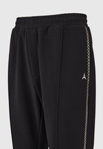 Gael - Contrast Whipstitch Relaxed Track Pants - Black