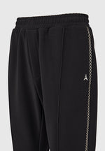 Gael - Contrast Whipstitch Relaxed Track Pants - Black