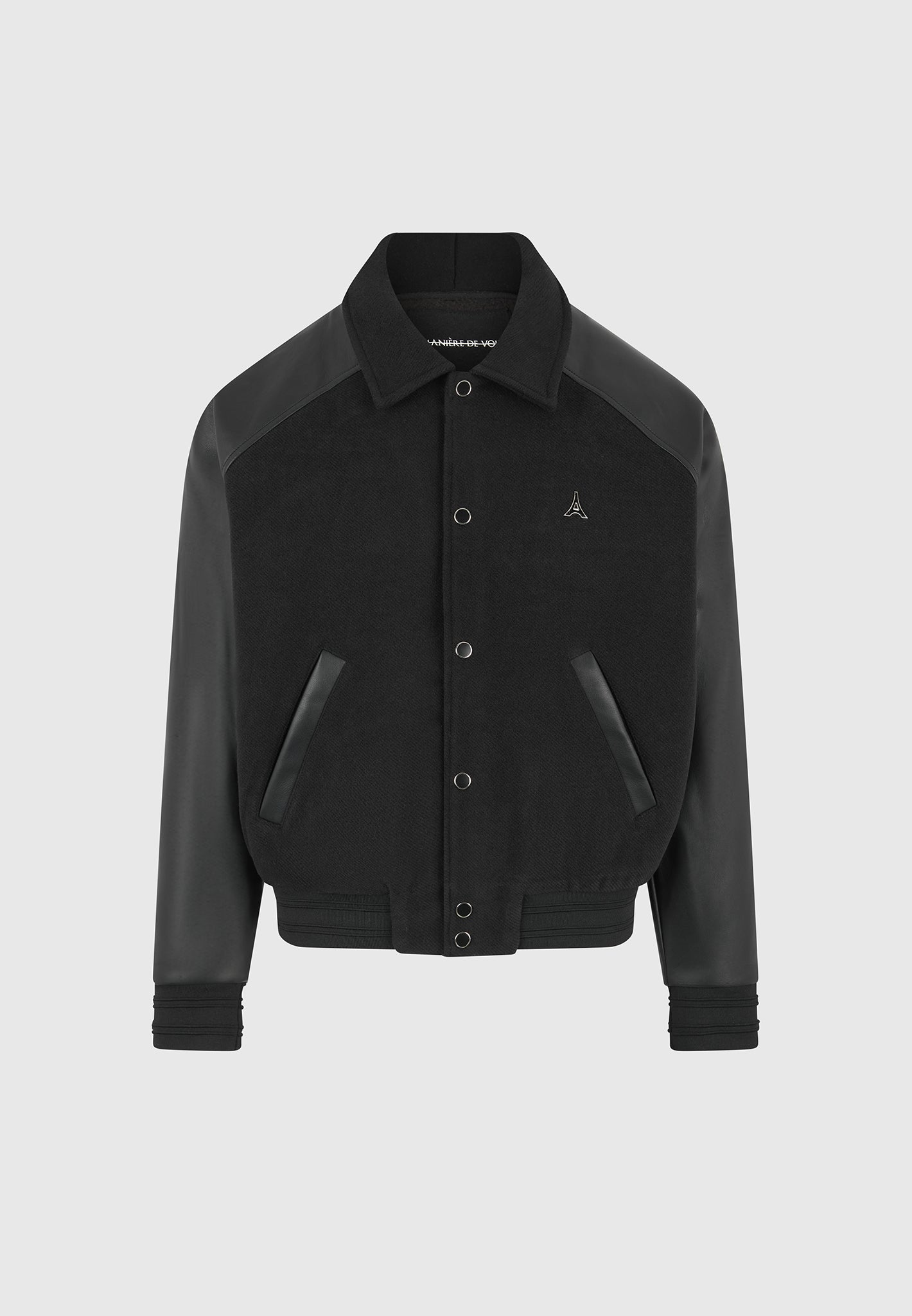 olivier-leather-raglan-varsity-jacket-black