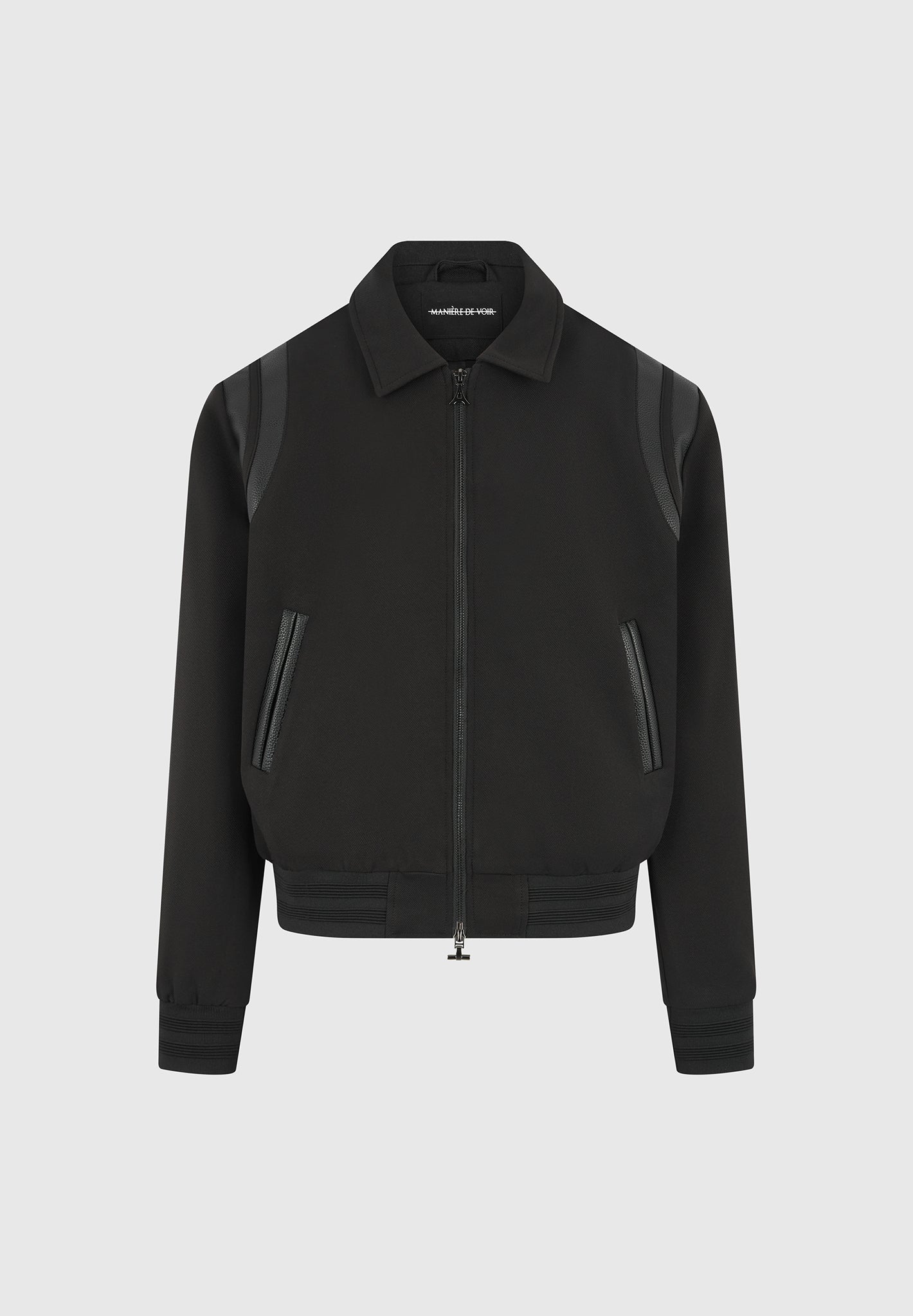 Denis - Tailored Varsity Jacket - Black
