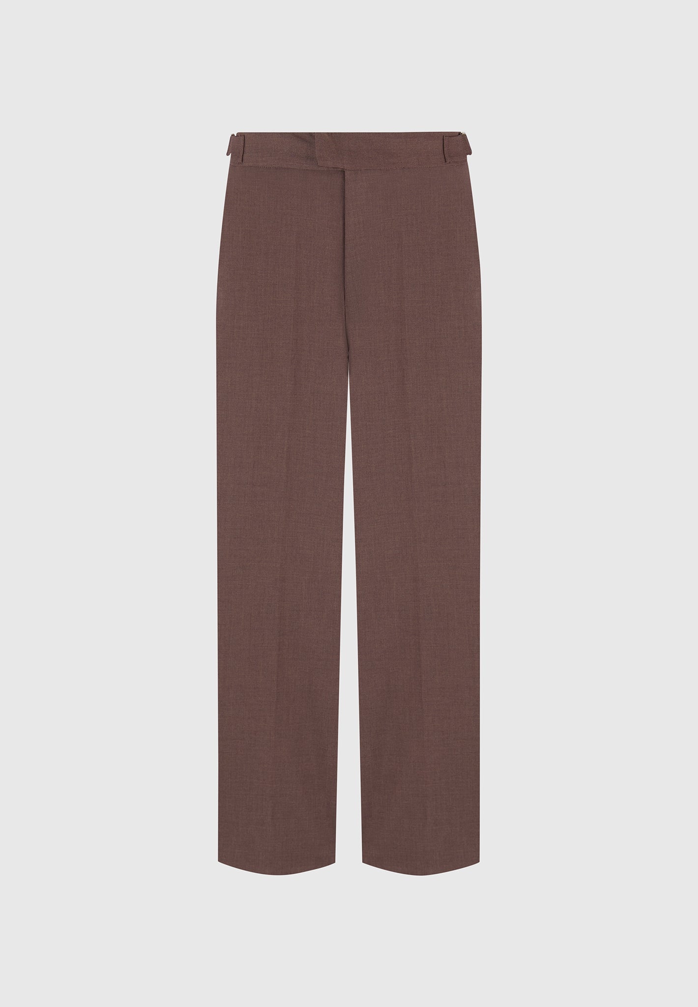 regular-fit-twill-pleated-tailored-trousers-brown