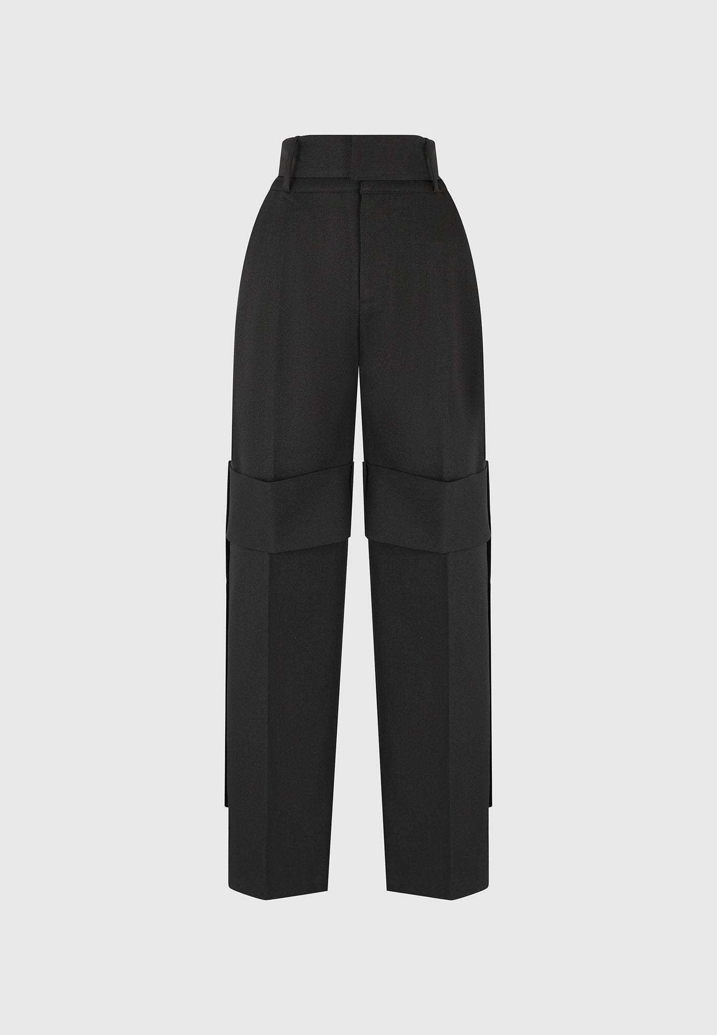 Isabelle - Tailored Belted Strap Detail Pants - Black