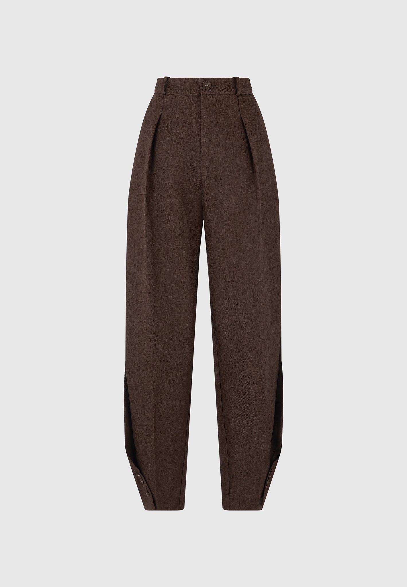 sophie-twist-leg-tailored-trousers-brown