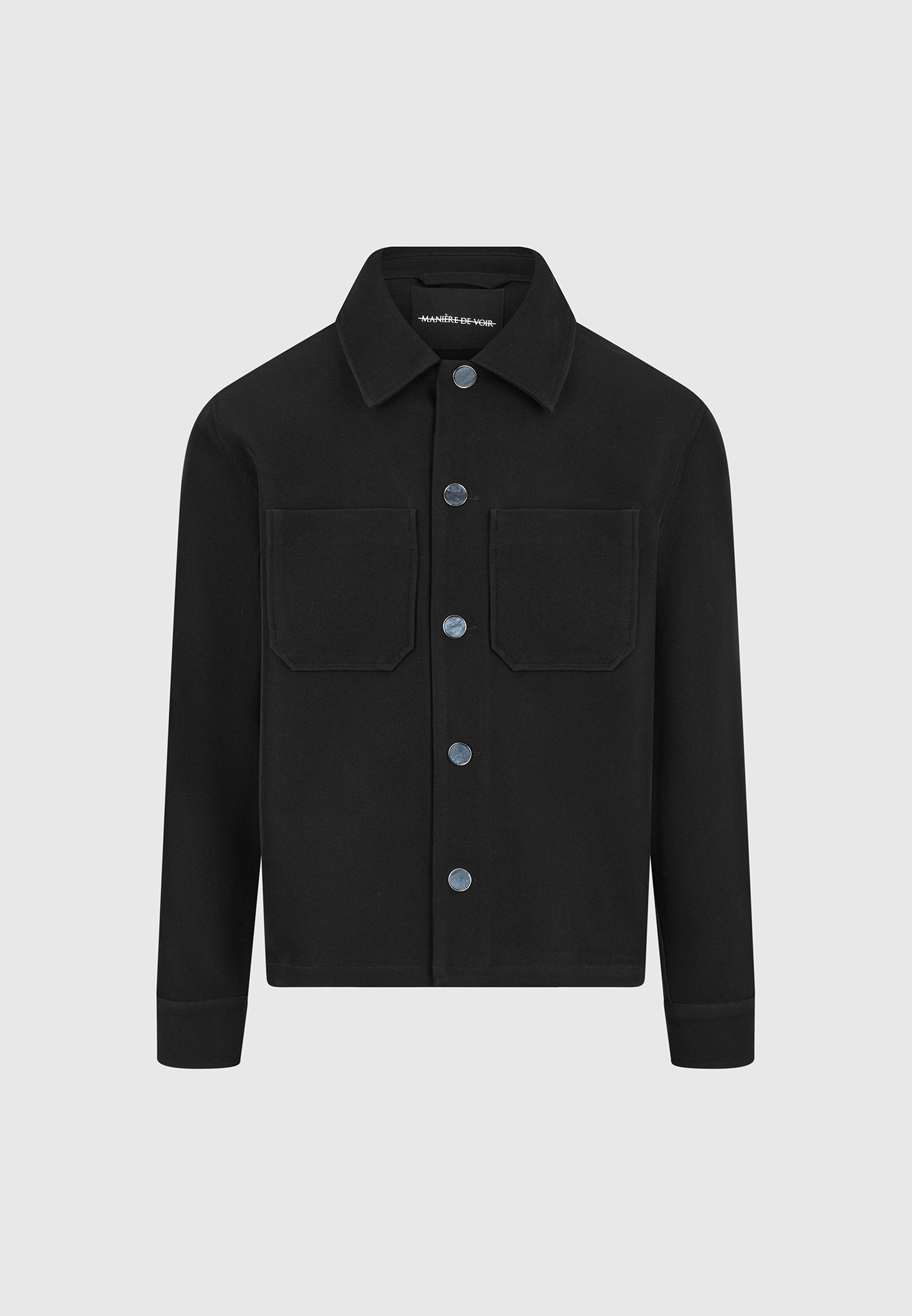 benoit-twill-pocket-cropped-shirt-black
