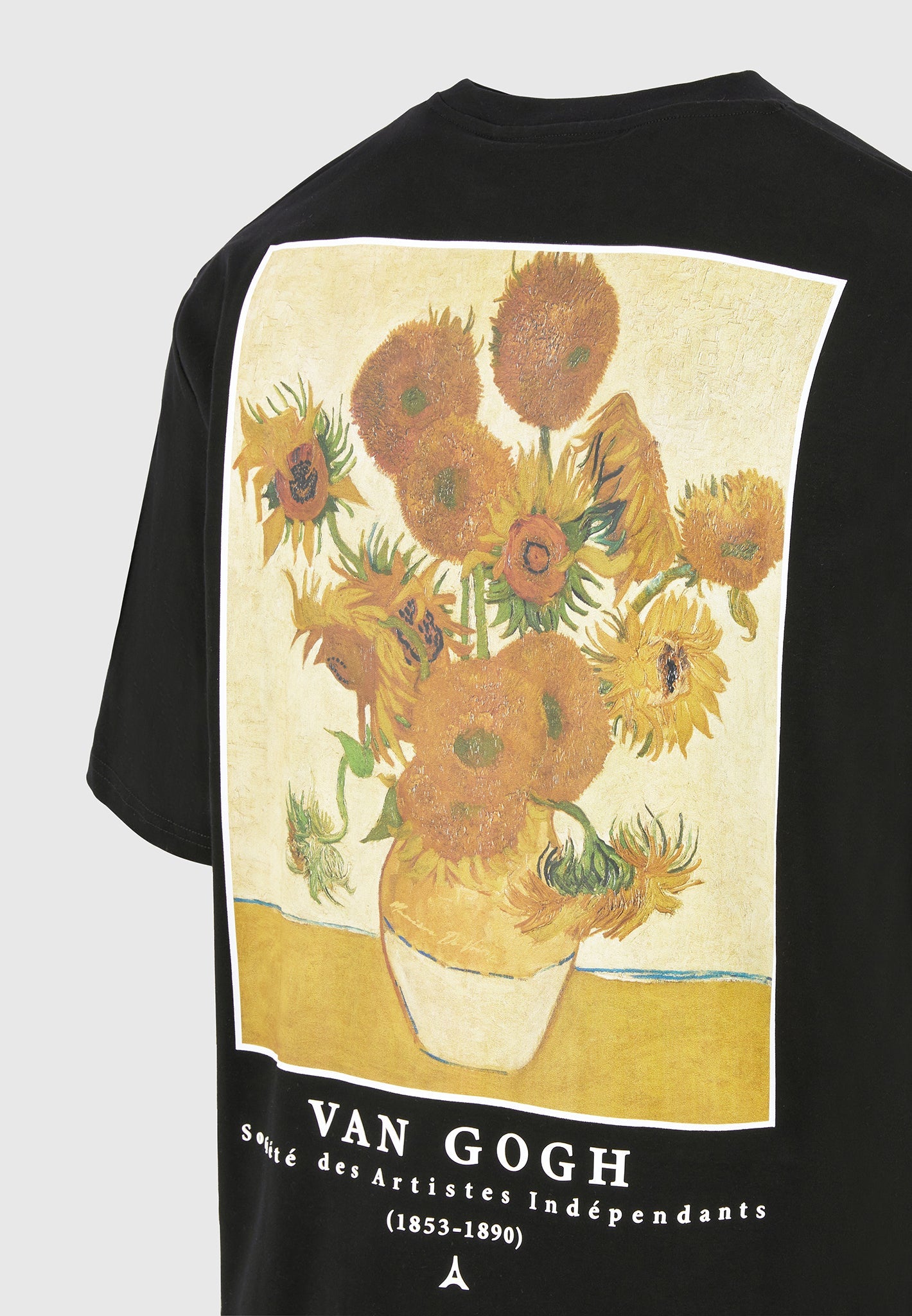 Sunflowers - Van Gogh Cotton T-Shirt - Black