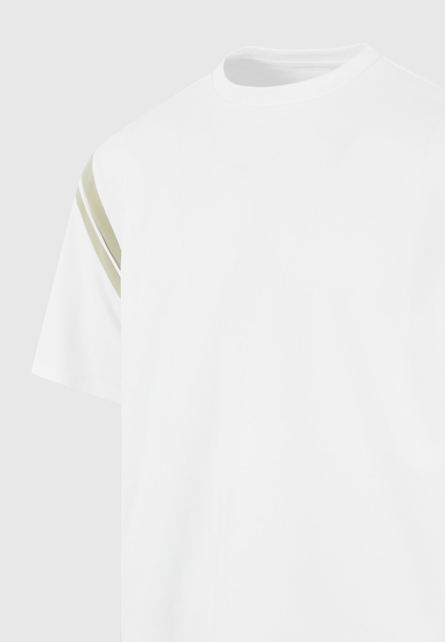 Georges - Varsity Cotton T-Shirt - Off White/Sage