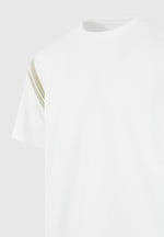 Georges - Varsity Cotton T-Shirt - Off White/Sage