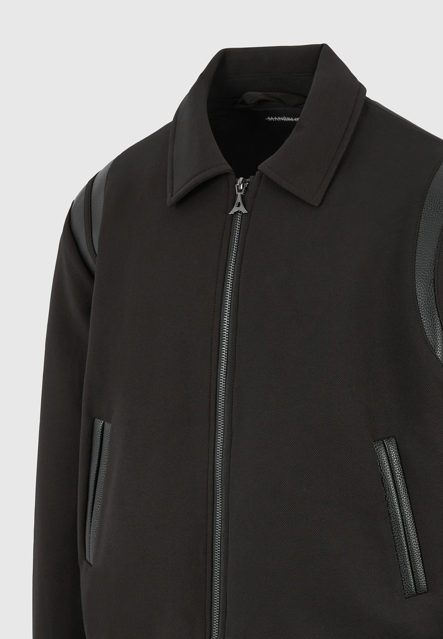 Denis - Tailored Varsity Jacket - Black