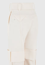 Isabelle - Tailored Belted Strap Detail Pants - Off White