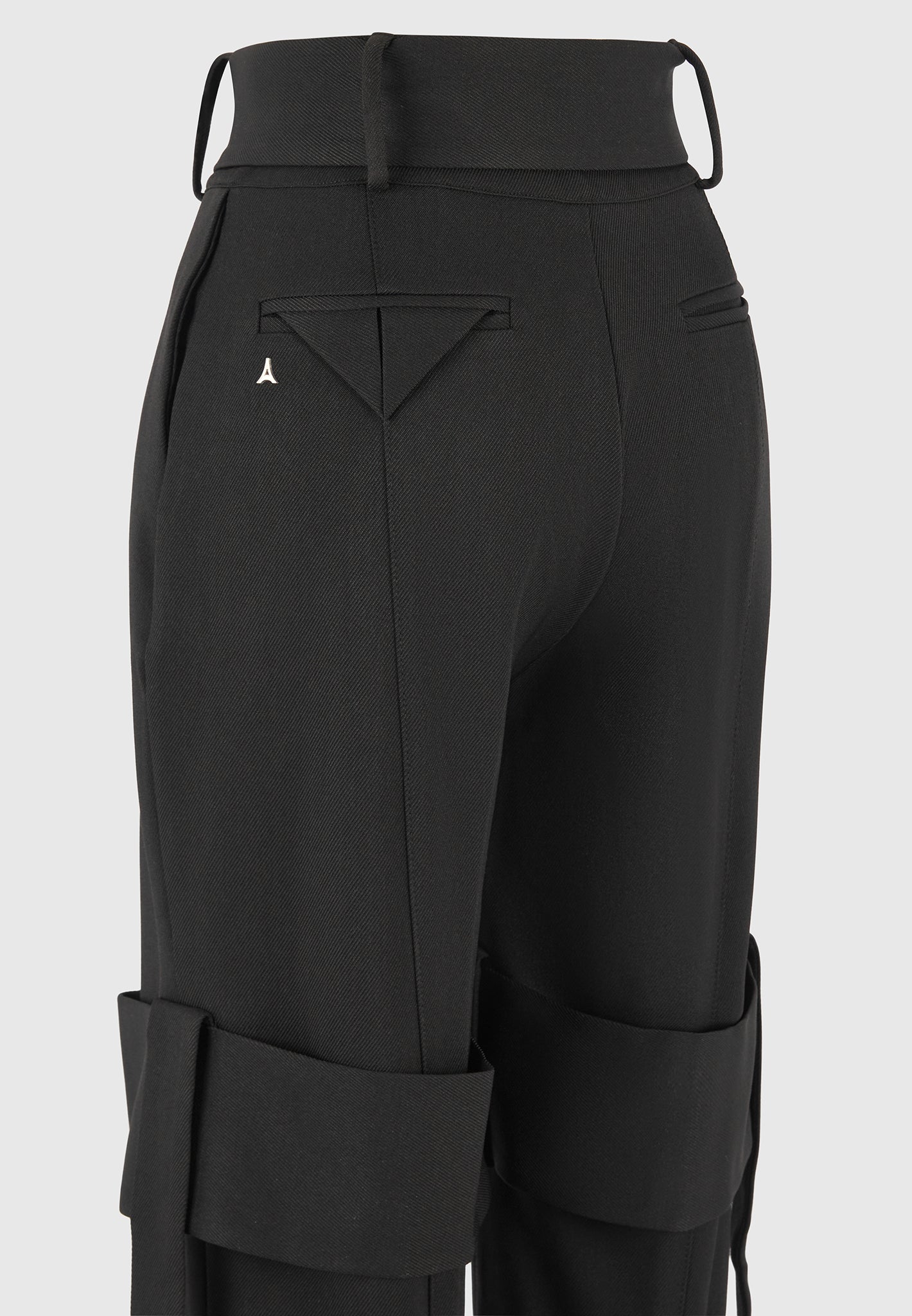 Isabelle - Tailored Belted Strap Detail Pants - Black