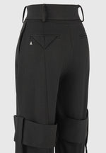 Isabelle - Tailored Belted Strap Detail Pants - Black