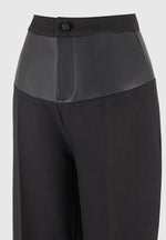 blanche-leather-panel-tailored-trousers-black