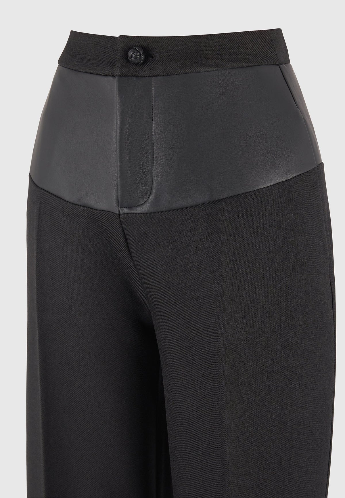 blanche-leather-panel-tailored-trousers-black