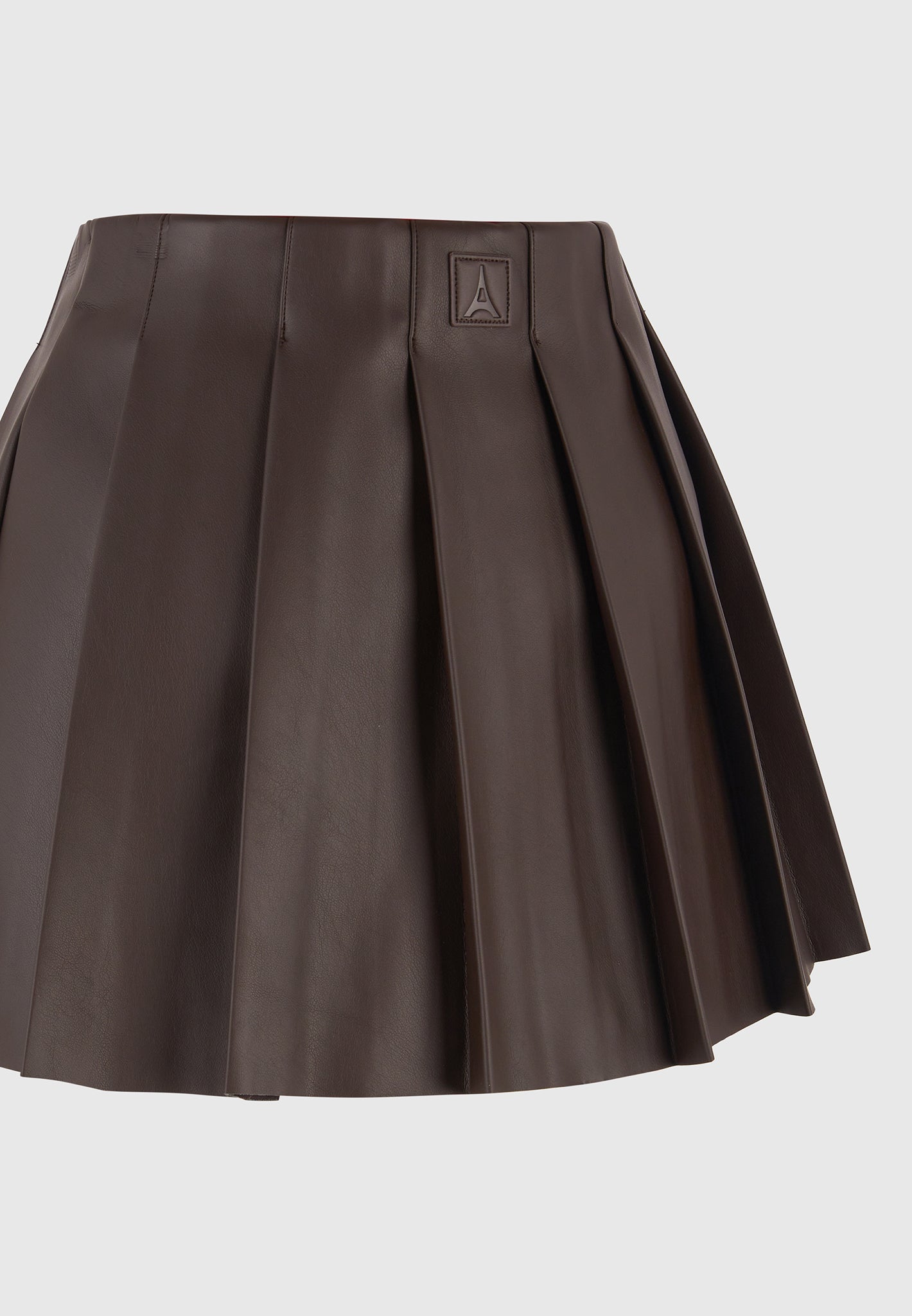 leather-pleated-skort-brown