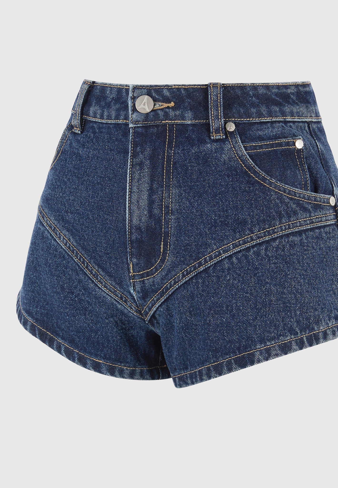 Lore - Contour Denim Mini Shorts - Indigo