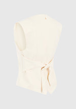 Christine - Tailored Cinch Suit Vest - Off White