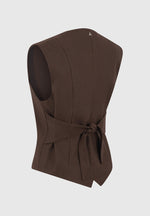 Christine - Tailored Cinch Suit Vest - Brown