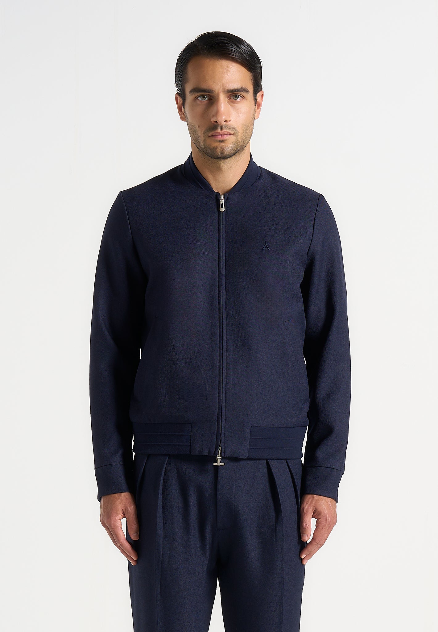 Sami - Tailored Bomber Jacket - Navy 